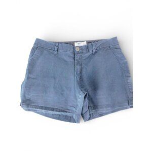 Old Navy Shorts Womens 6 Blue Chino Twill Flat Front Casual Summer Classic Fit